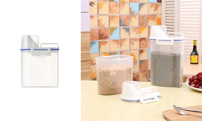 1.5L Portable Plastic Rice Storage Bin