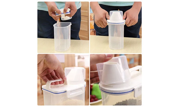 1.5L Portable Plastic Rice Storage Bin