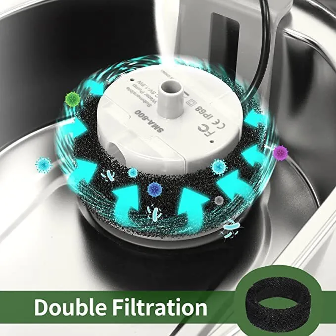 8x Pet Water Fountain Filters Activated Carbon System