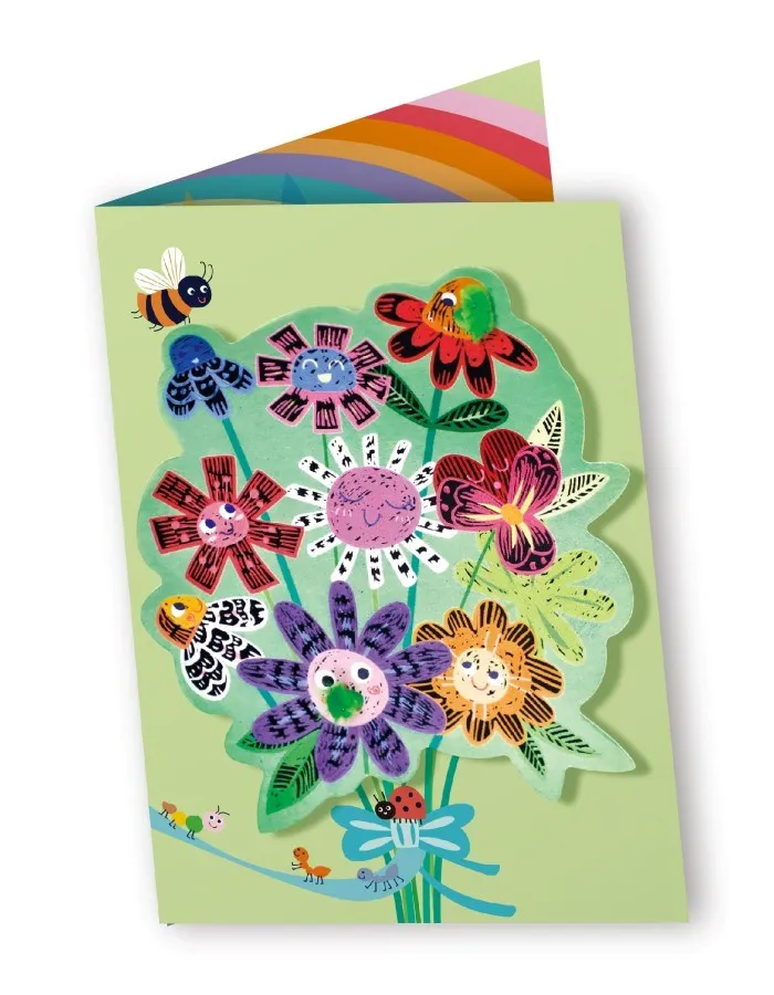 Avenir Scratch Greeting Card Flowers