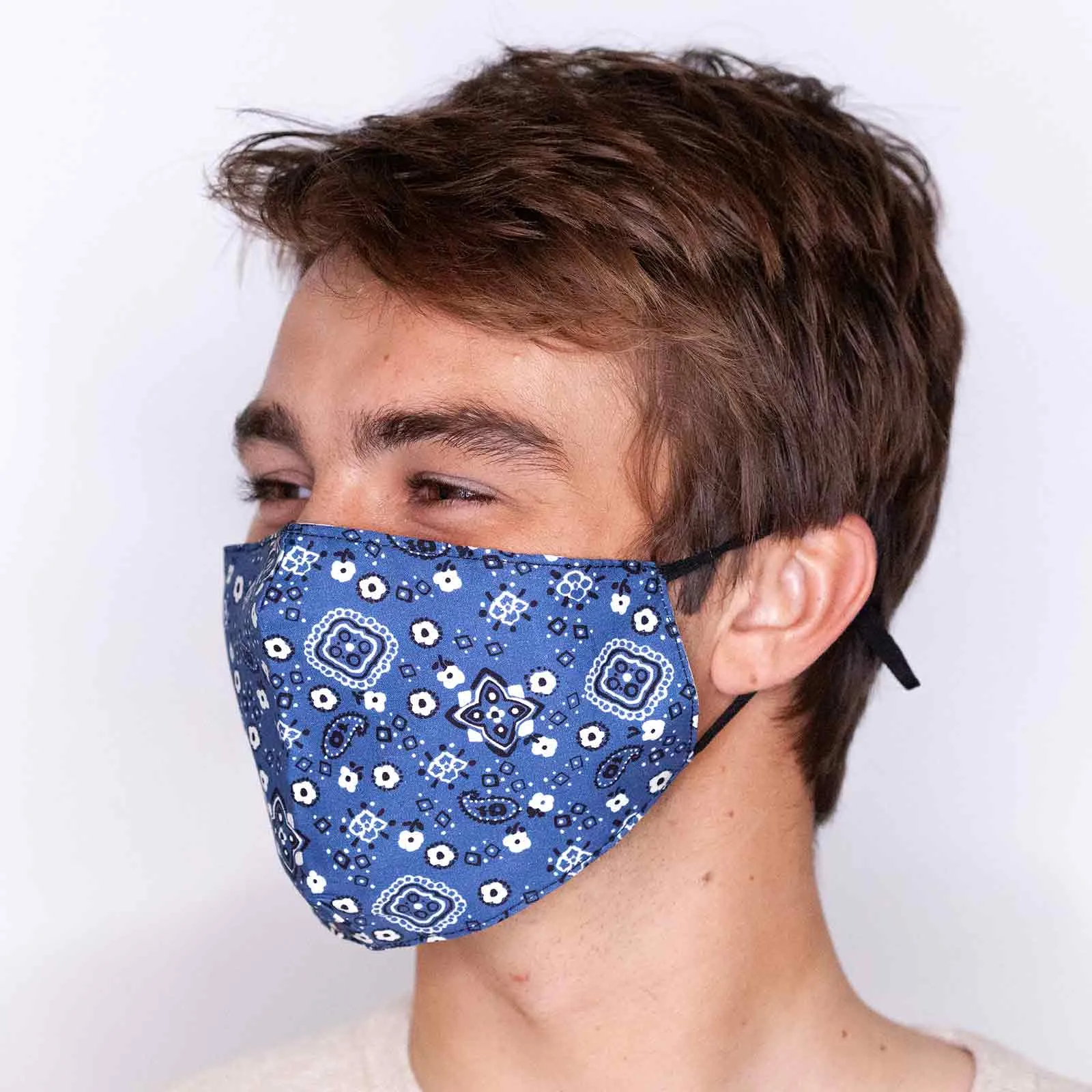 Bandana Navy Reusable Cotton Men’s Mask