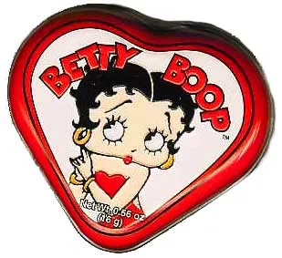 Betty Boop Peppermints Heart Tin