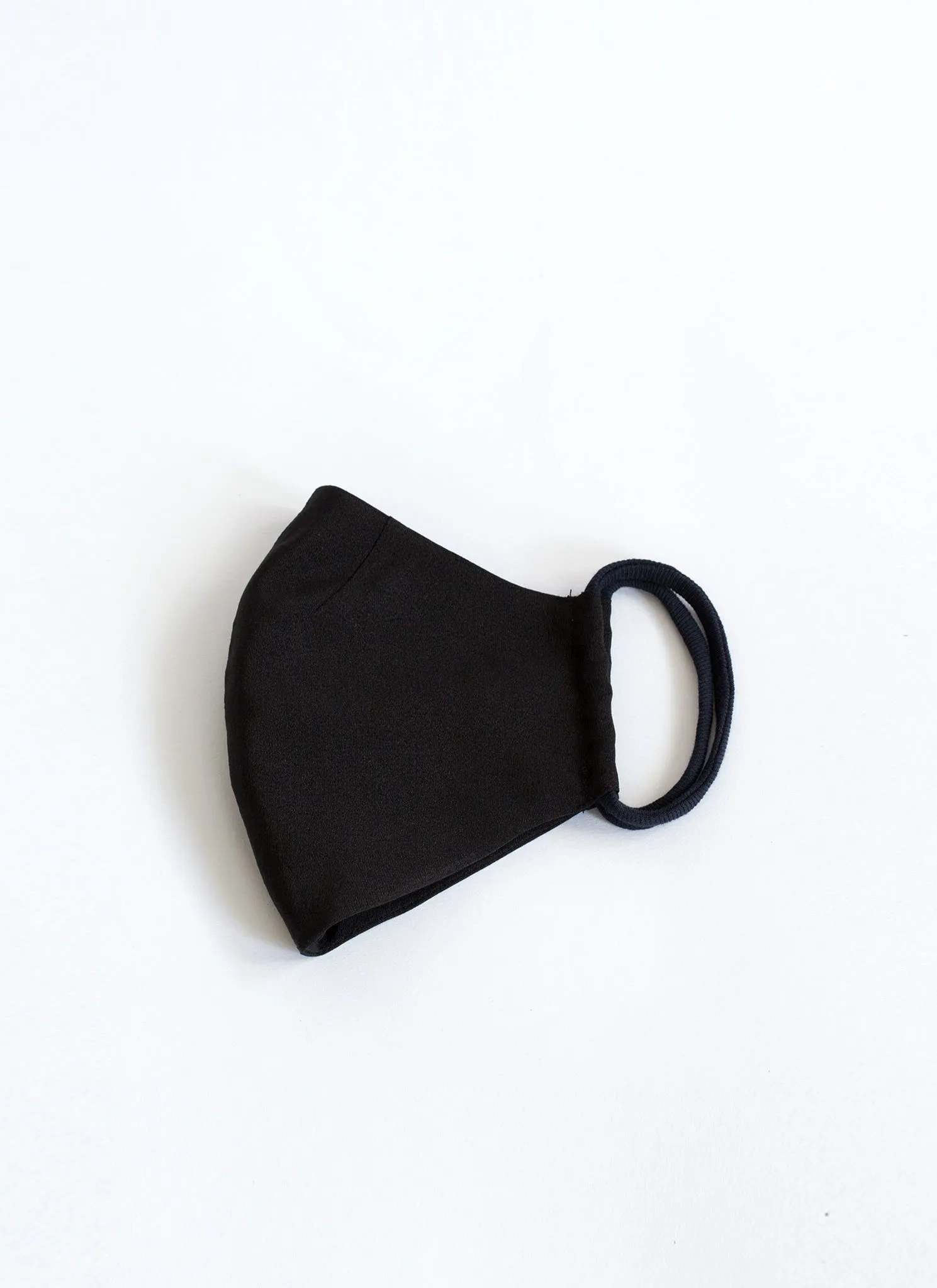 Black Silk Reusable Face Mask