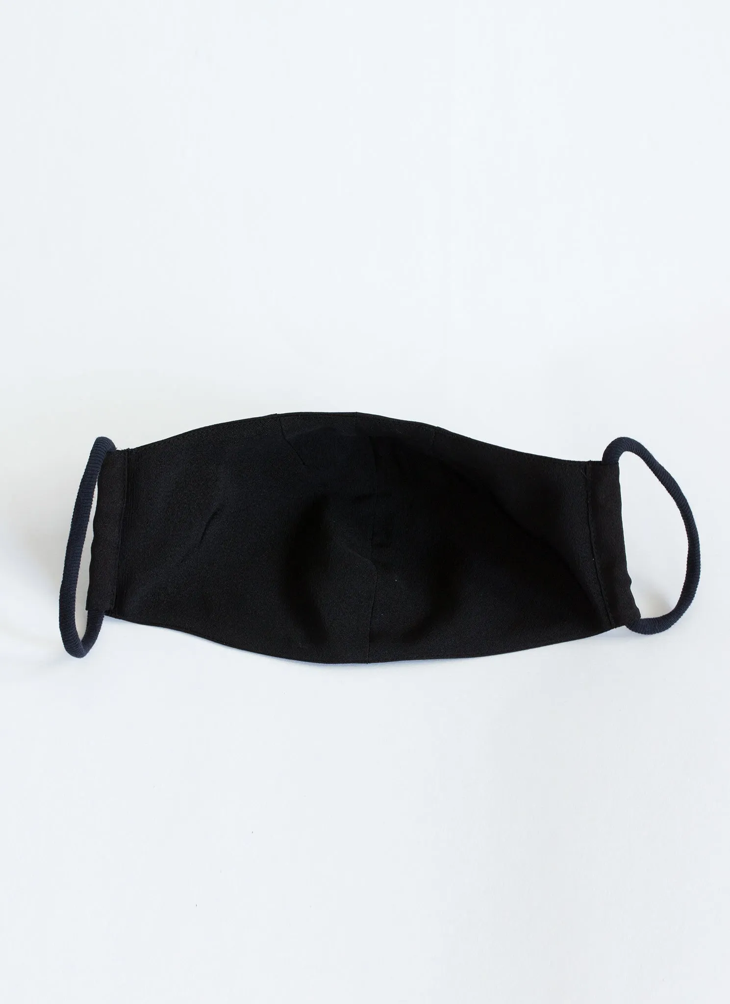 Black Silk Reusable Face Mask