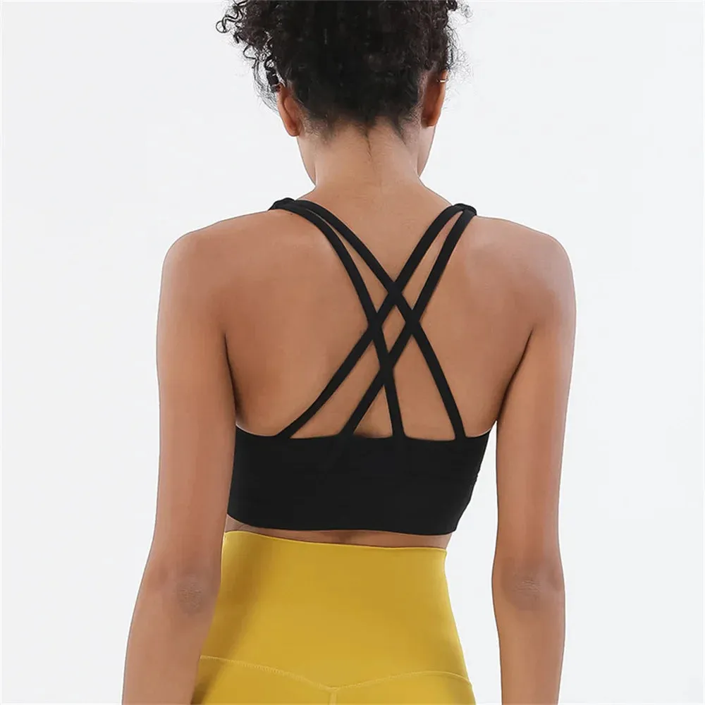 Buttery Soft Racerback Workout Yoga Crop Sports Bra