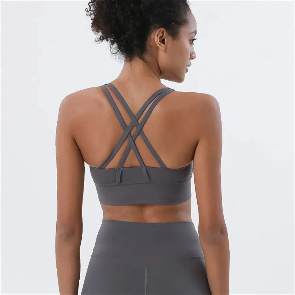 Buttery Soft Racerback Workout Yoga Crop Sports Bra