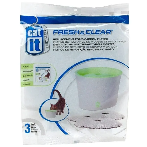 Catit Fresh & Clear Replacement Foam/Carbon Filters