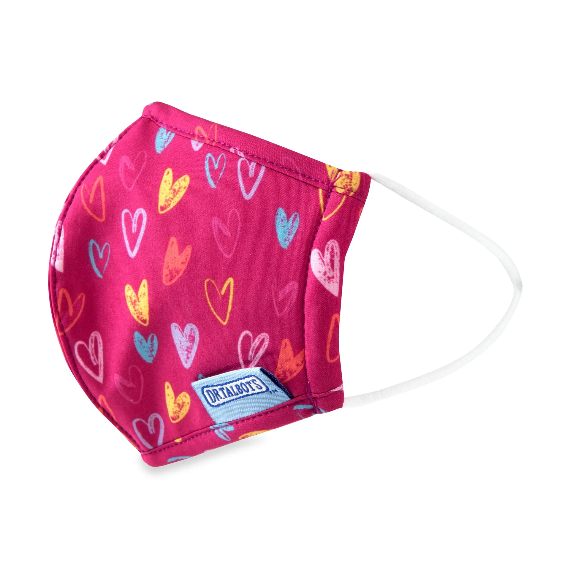 Cloth Face Mask - Ages 2-5 - 1 pack - Chalk Hearts