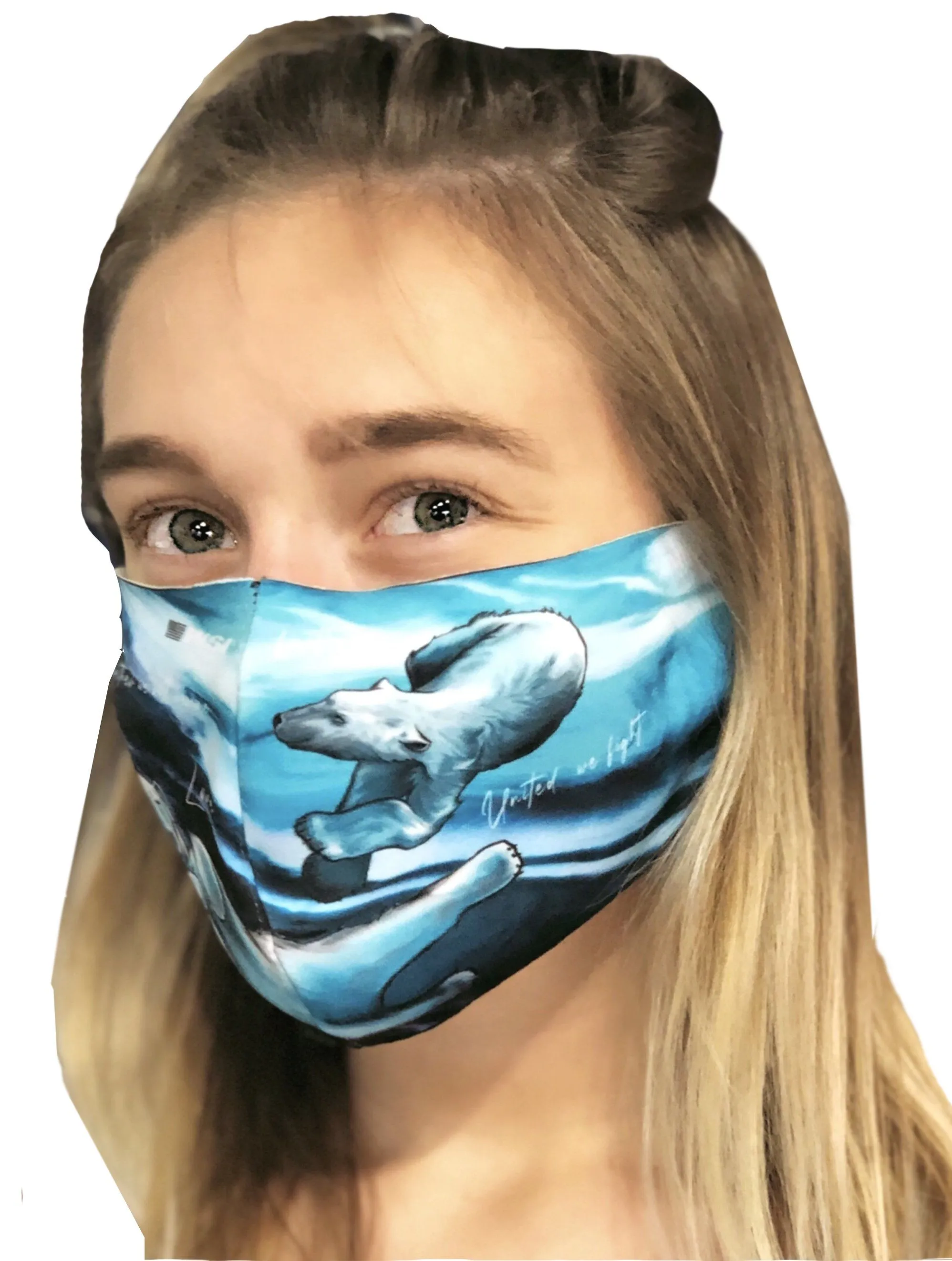 Contoured Protective Mask - Polar Bear