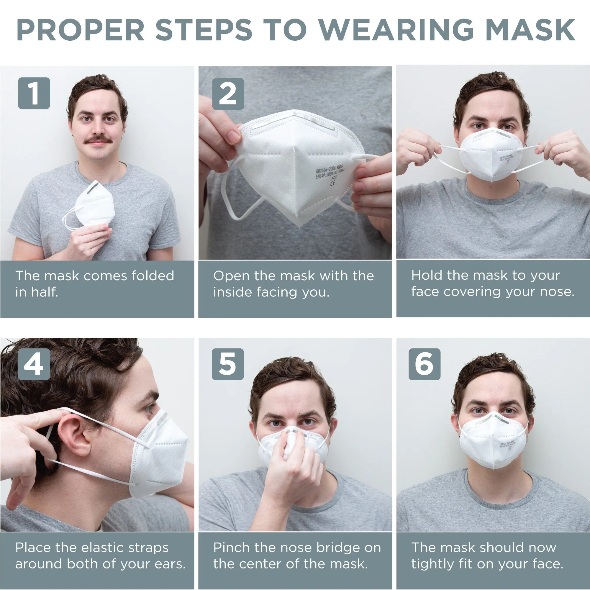 Disposable KN95 Face Masks - Personal Use - Pack of 10 - Updated