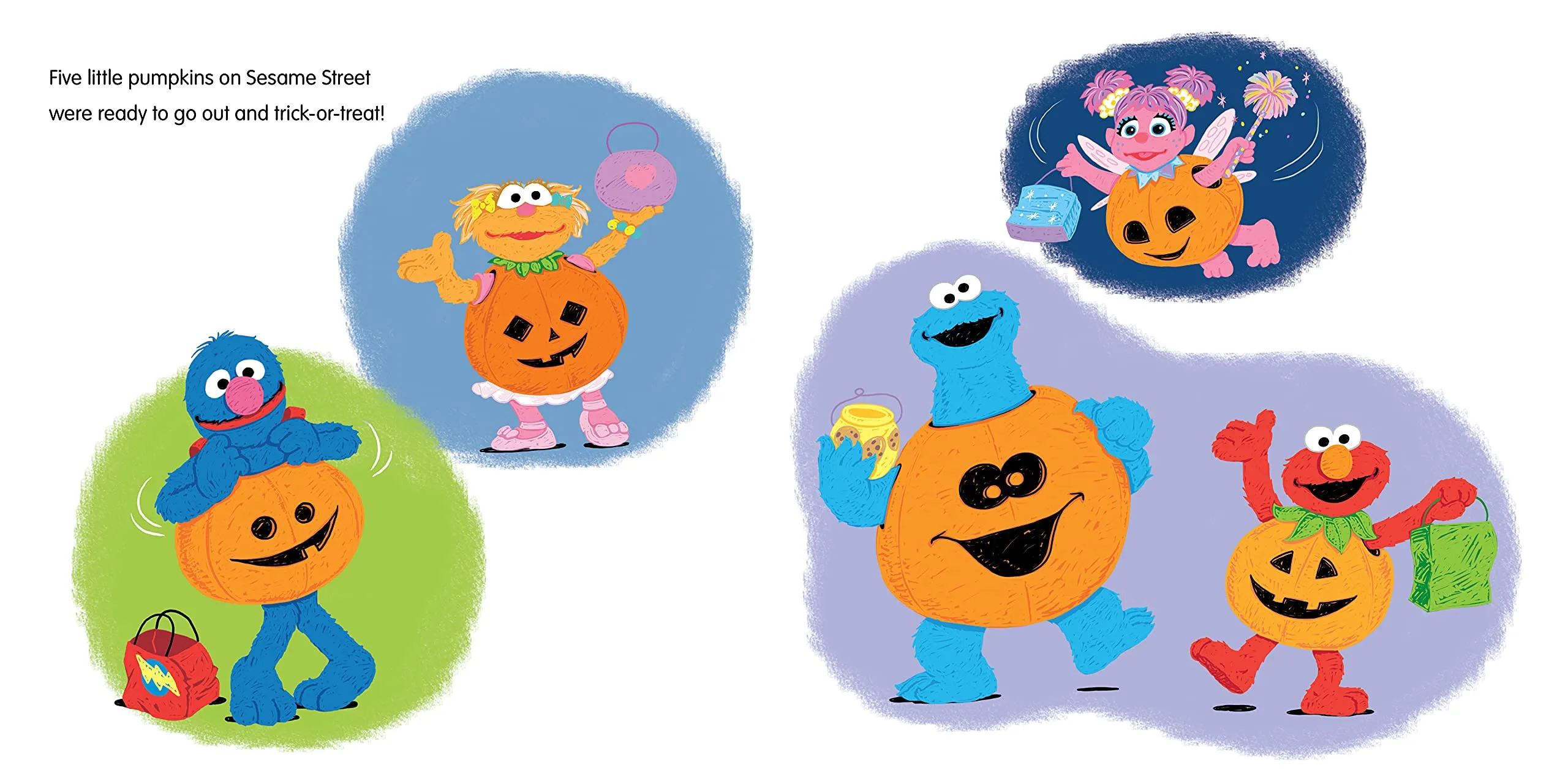 Five Little Pumpkins on Sesame Street