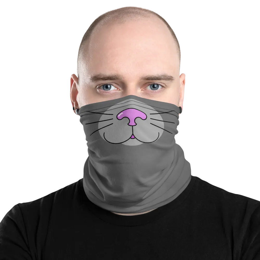 Grey Kitty Face Cover