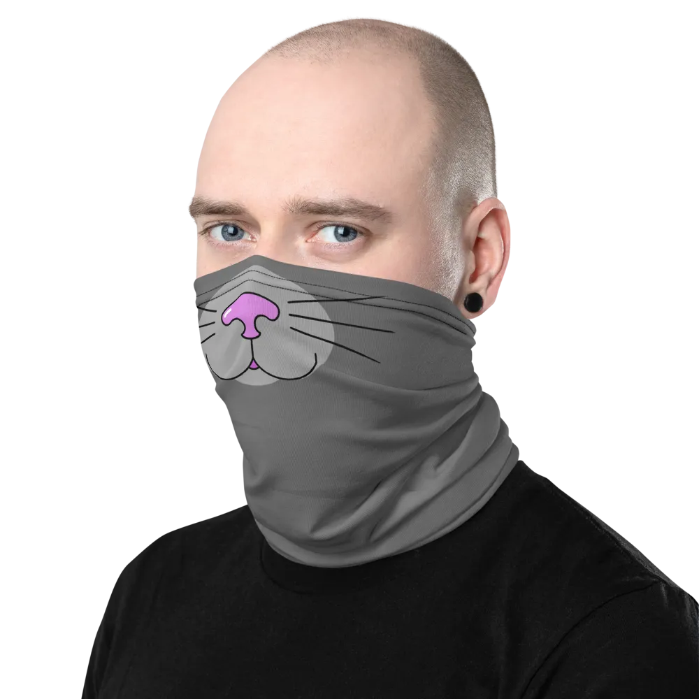 Grey Kitty Face Cover