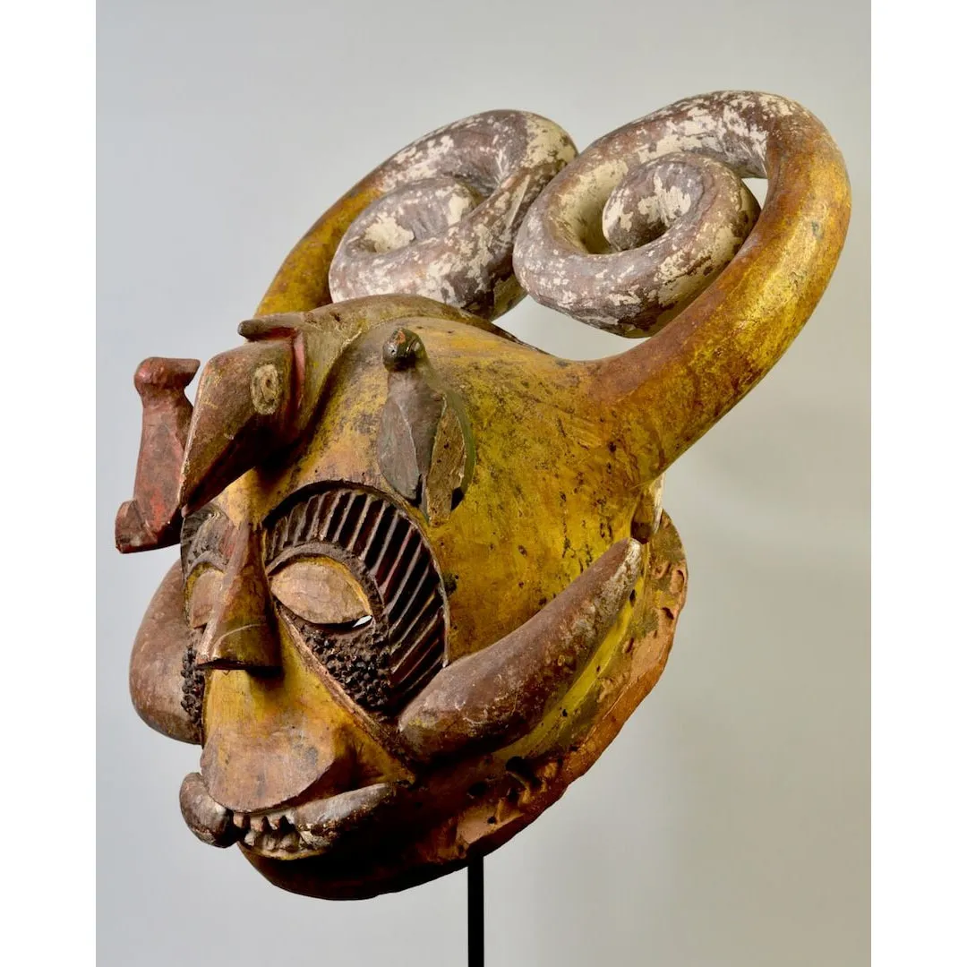 Igala Ibegwu Mask with Horns, Nigeria #955