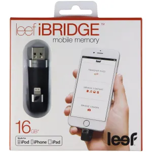 Leef iBridge (16GB) Portable MFi USB Storage for iPhone/iPad/iPod - Black