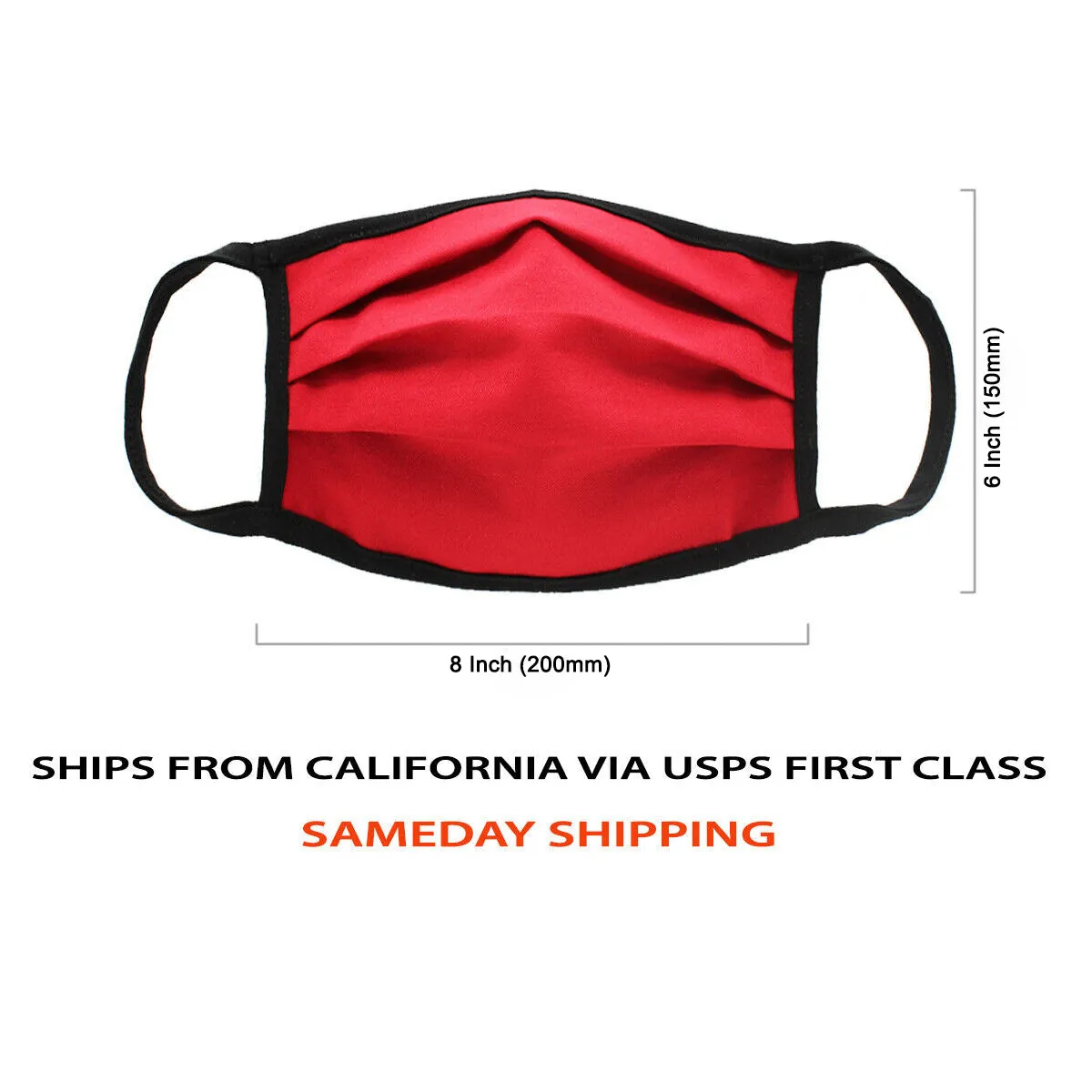 MADE IN USA (3 Red), 1 US Flag (Made in Guatemala), Washable Reusable Anti-dust Cloth Face Mask Protection Double Layer Covering (IN STOCK 2-5 DAYS DELIVERY) - 4 Pack With Filters (30 PCS)