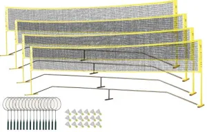 Maxi-Net Badminton Pack - 4 Court Set w/ 24" Rackets