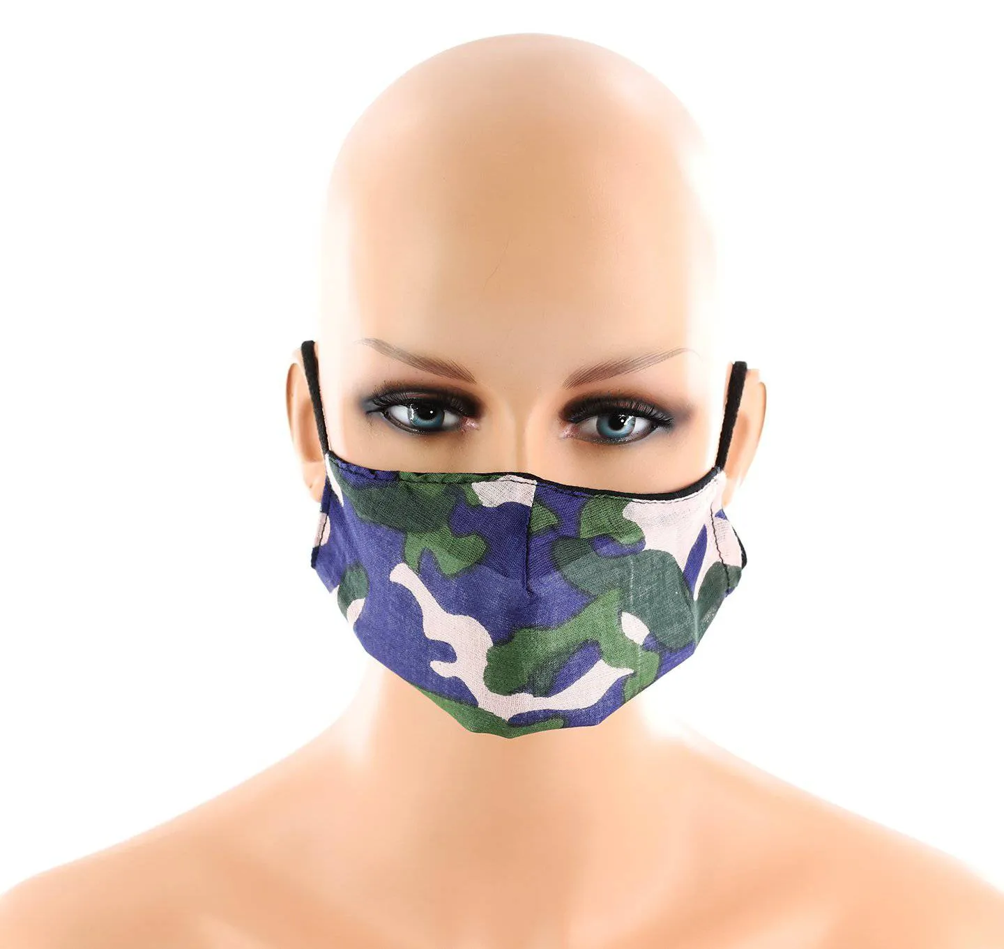 Multi Color Camo Print Face Mask