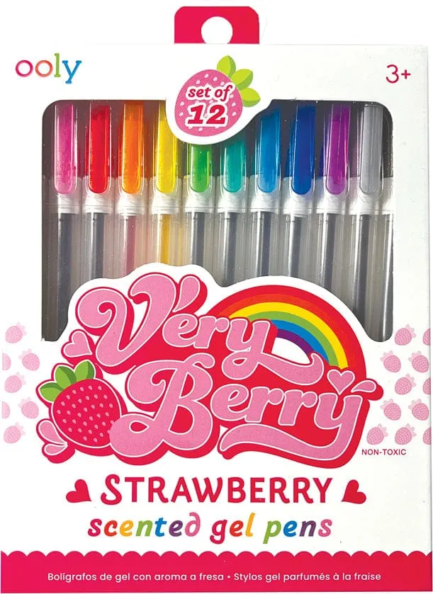 Ooly Very Berry Strawberry Scented Gel Pens - Art Supplies for Kids