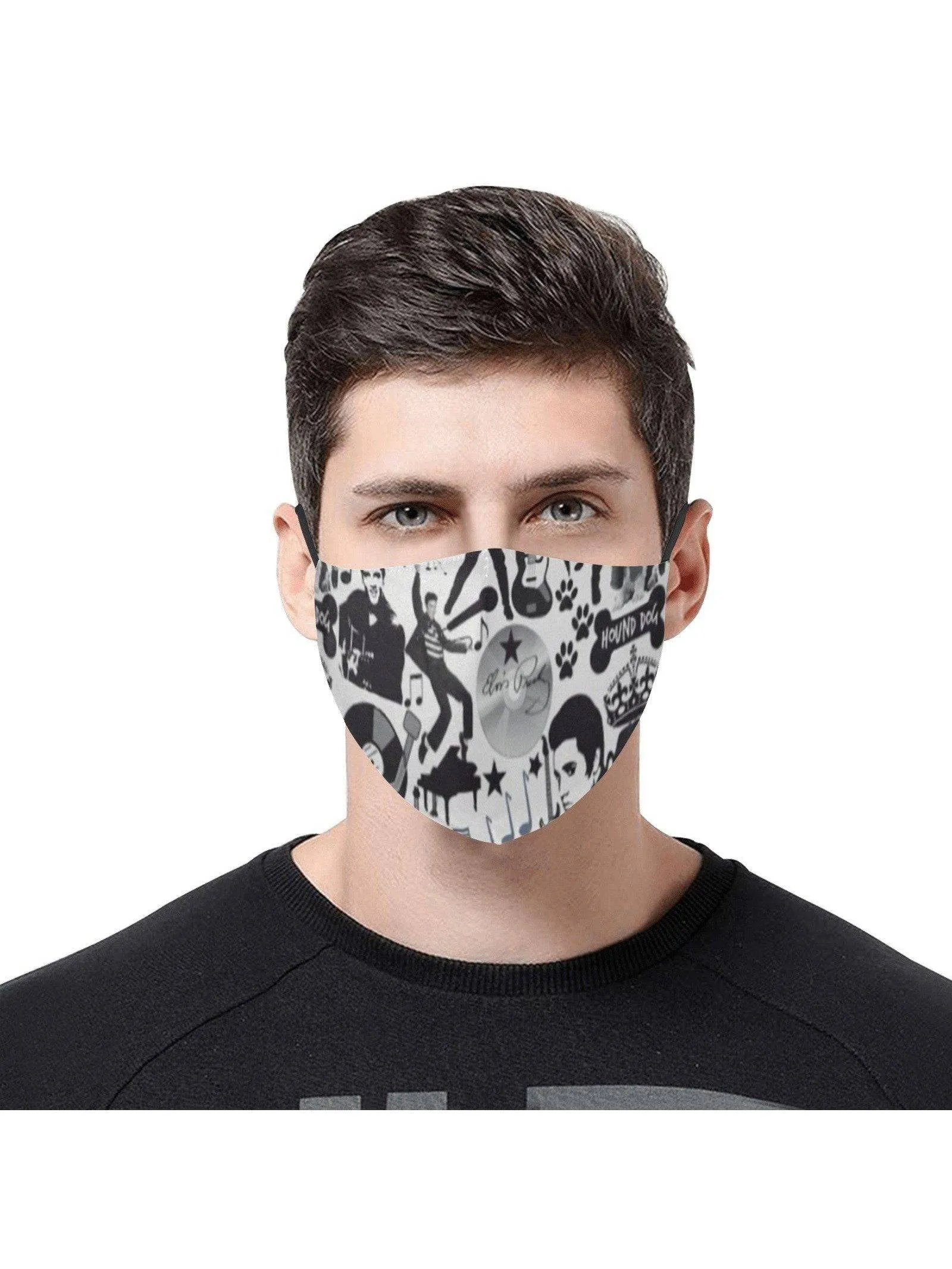 REUSABLE FACE MASKS WITH FILTERS - ELVIS THE KING