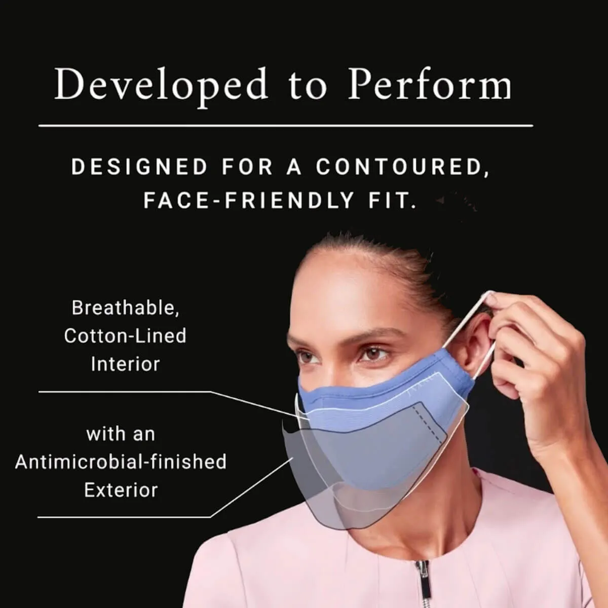 Reusable Jaanuu Antimicrobial-Finished Face Mask - 1 Pc