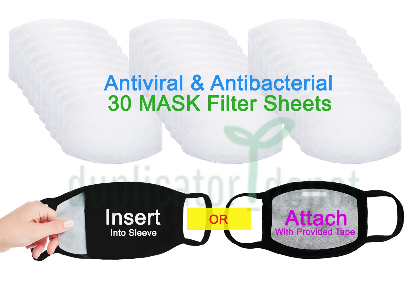 Self-Activating Photocatalystic Face Mask Protective Filter, 30 Sheets, In Stock