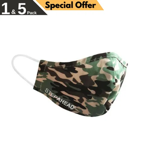 STEP AHEAD Face Mask Children's Reusable Camo