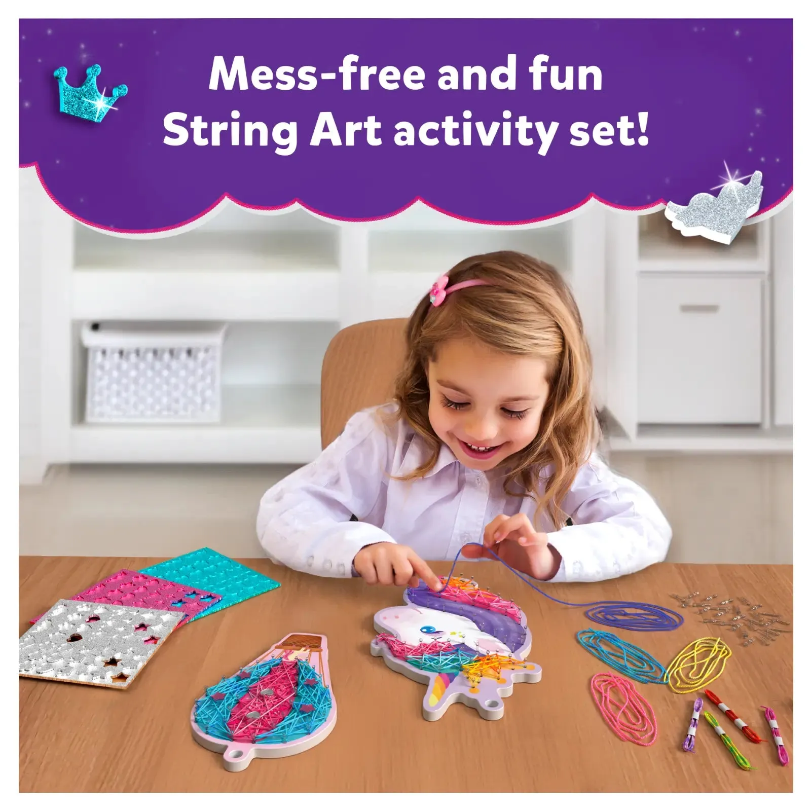 Super Strings: Unicorn Magic | Mess-Free String Art for Kids (ages 6-12)