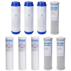 TheLAShop 9pcs Replacement Filters for Reverse Osmosis Water Filtration