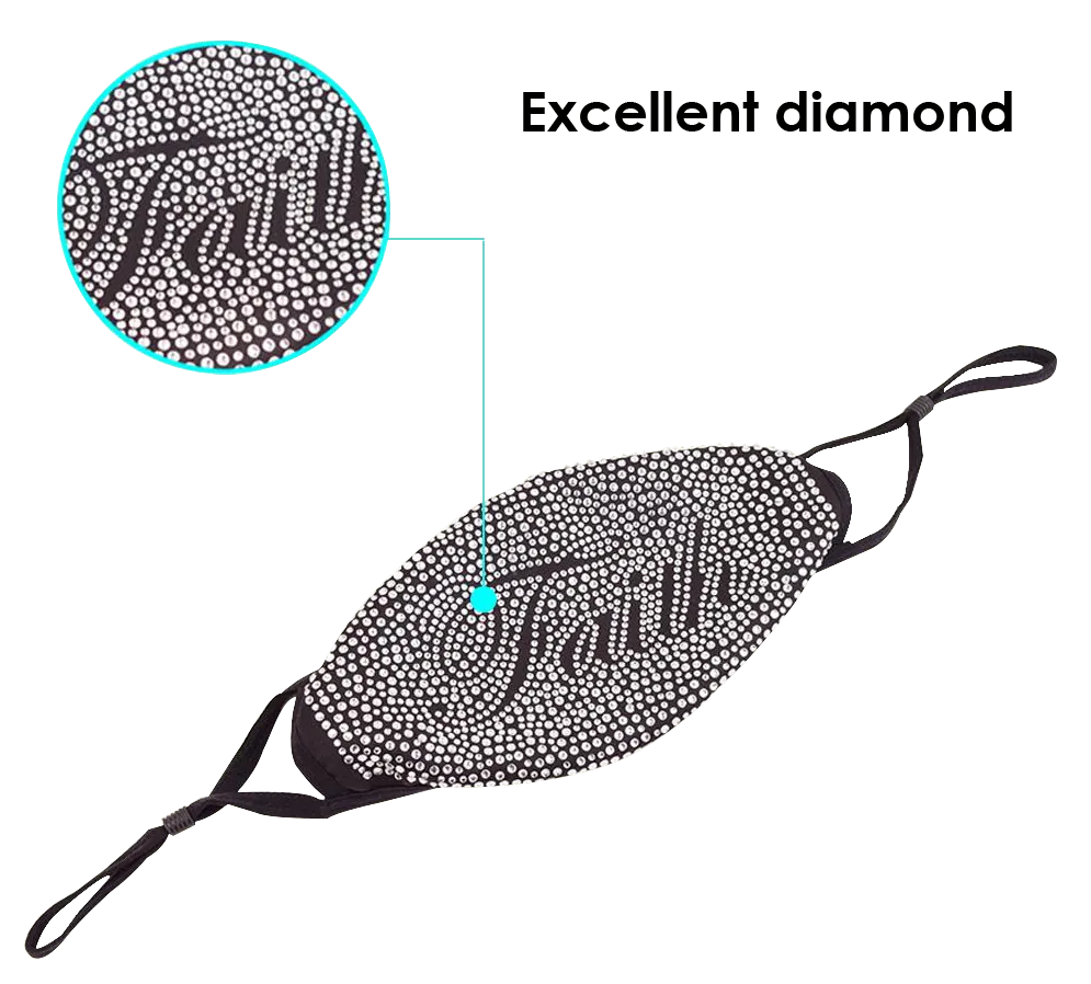 Washable Masks with Rhinestones