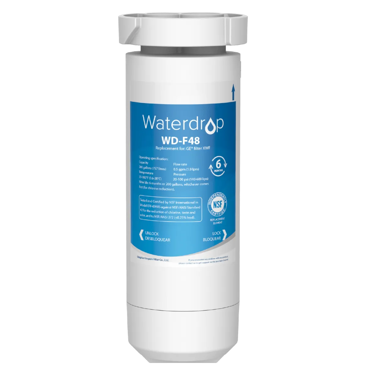 Waterdrop Replacement for GE XWF Refrigerator Water Filter