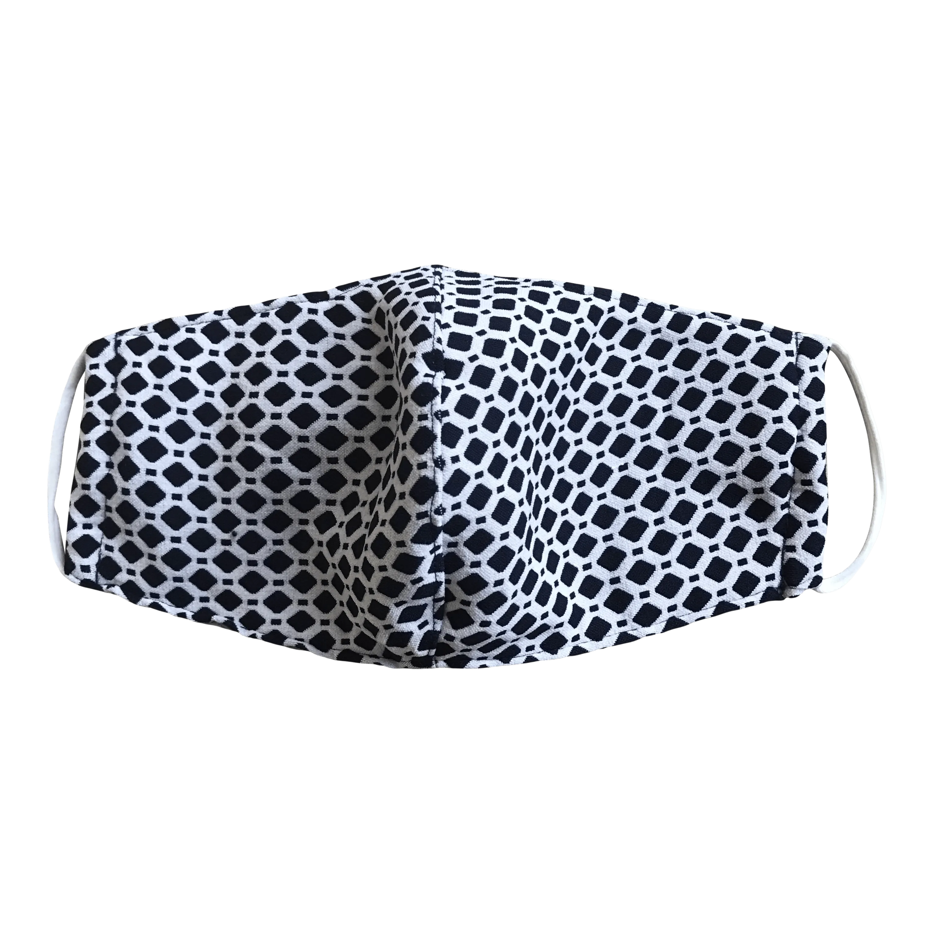 White and Black Checker Adult Mask