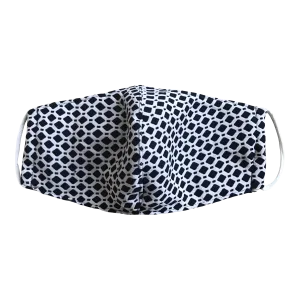 White and Black Checker Adult Mask