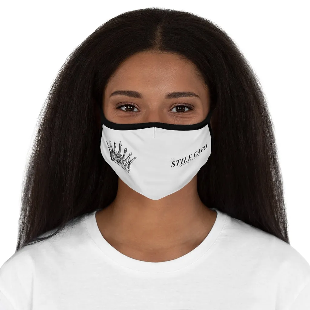 WHITE Fitted Polyester Face Mask